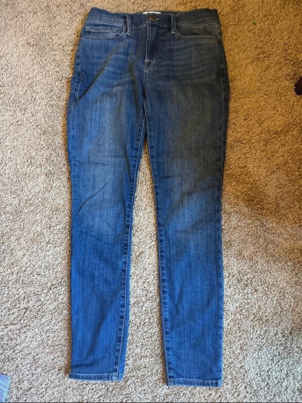 Frame Denim Women's Skinny Jeans in Medium Blue Wash